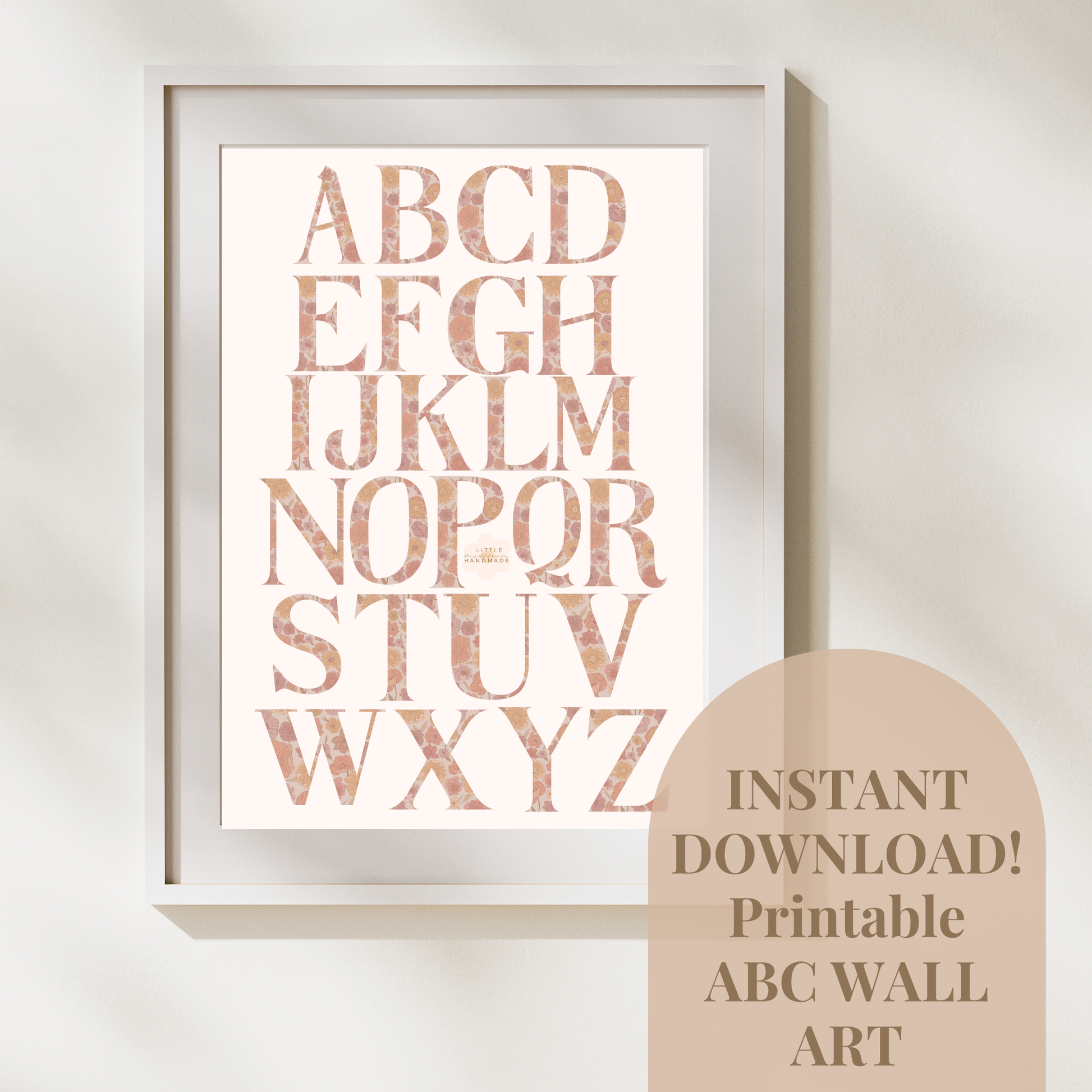 Boho Floral ABC Alphabet Poster-Design 2