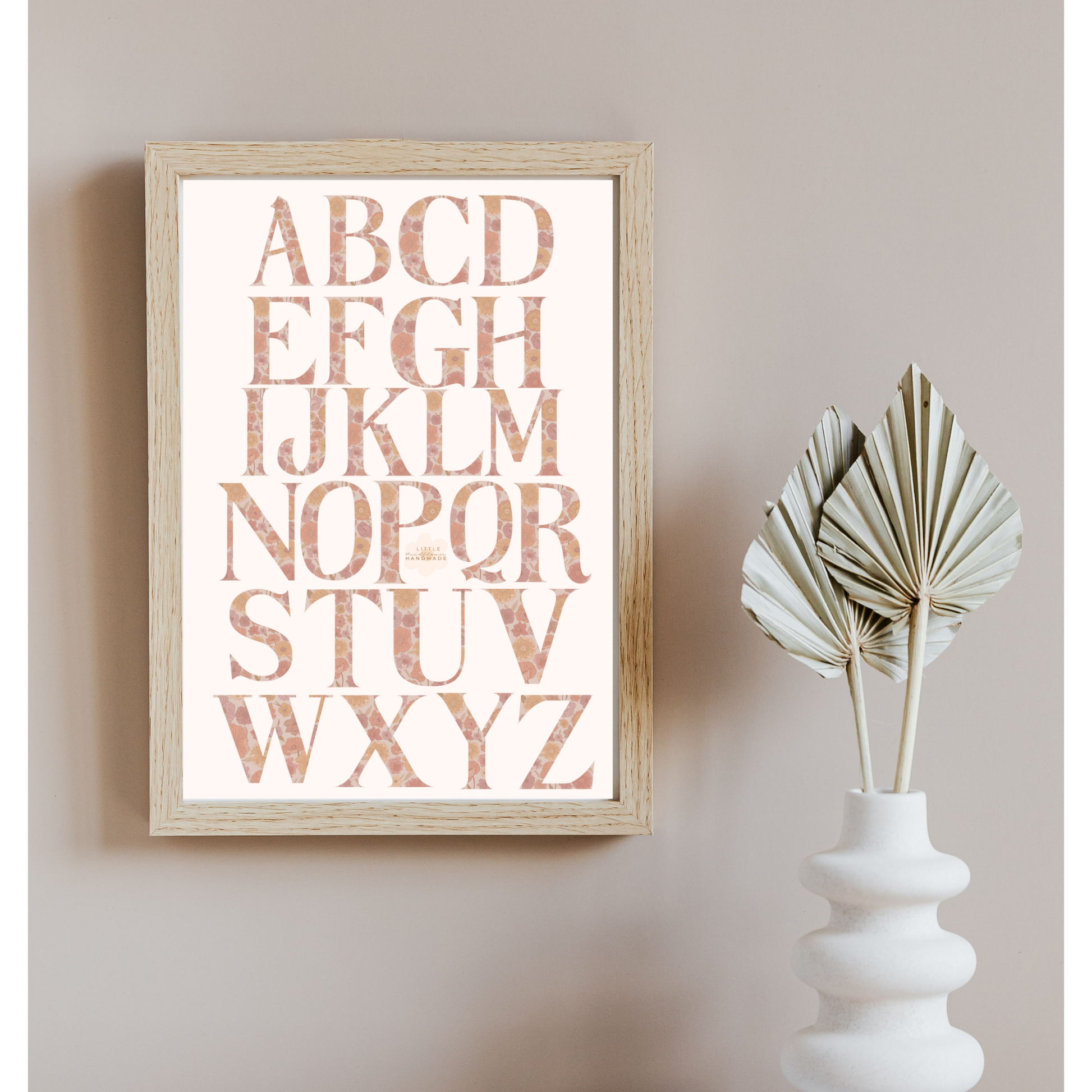 Boho Floral ABC Alphabet Poster-Design 2