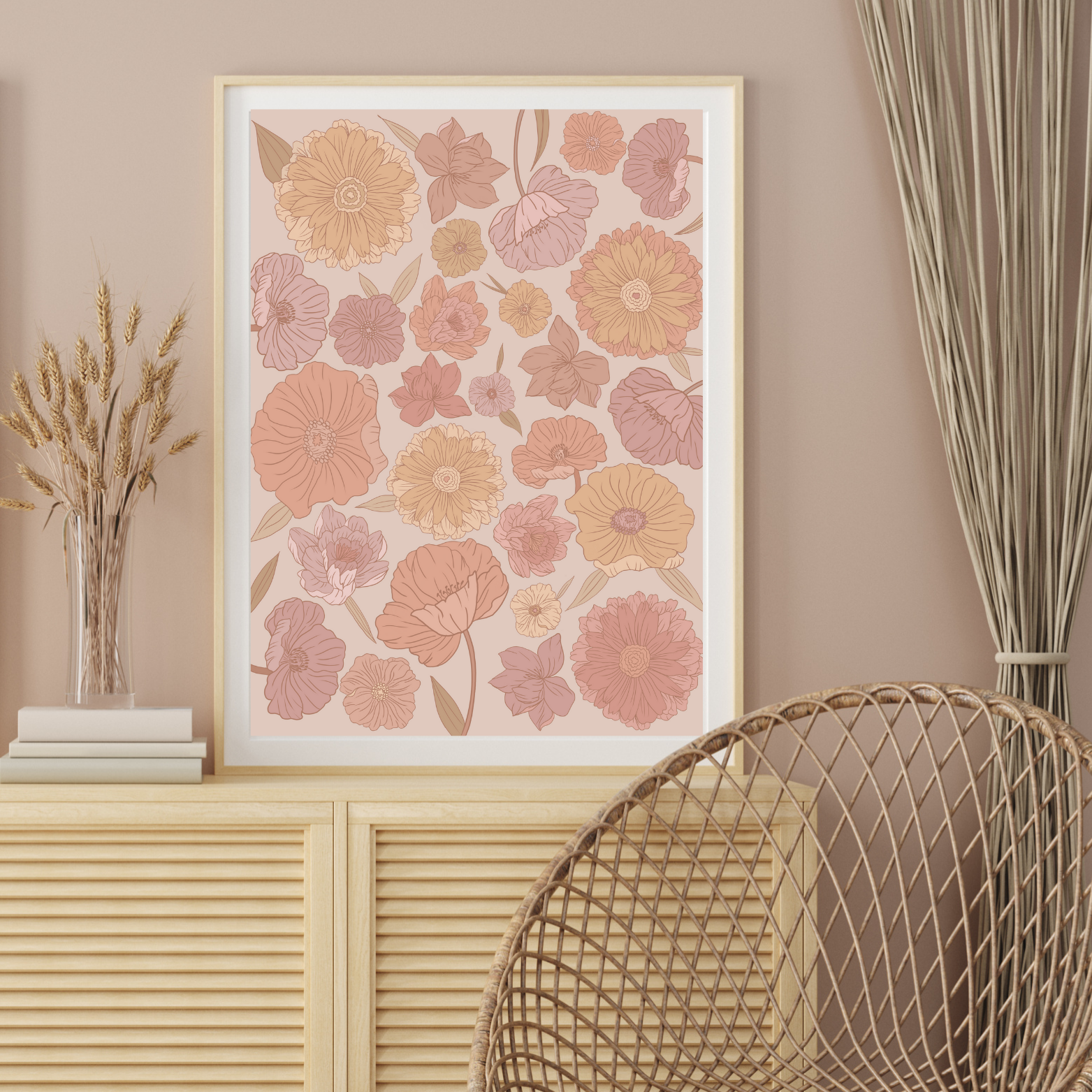 Floral Boho Printable Nursery Wall Art