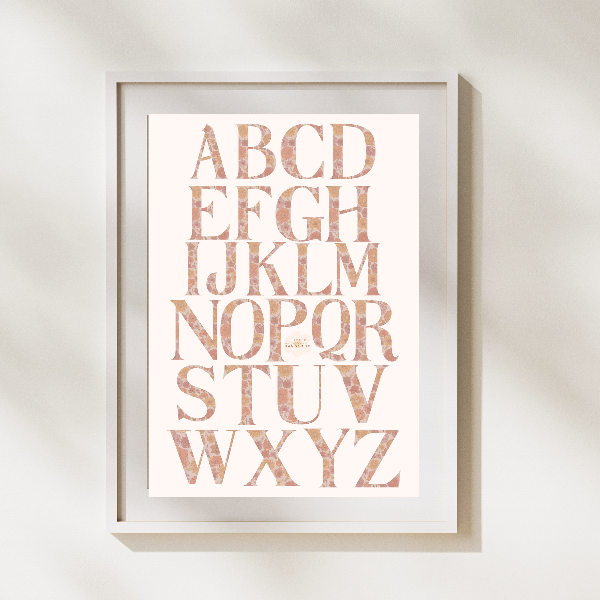 Boho Floral ABC Alphabet Poster-Design 2