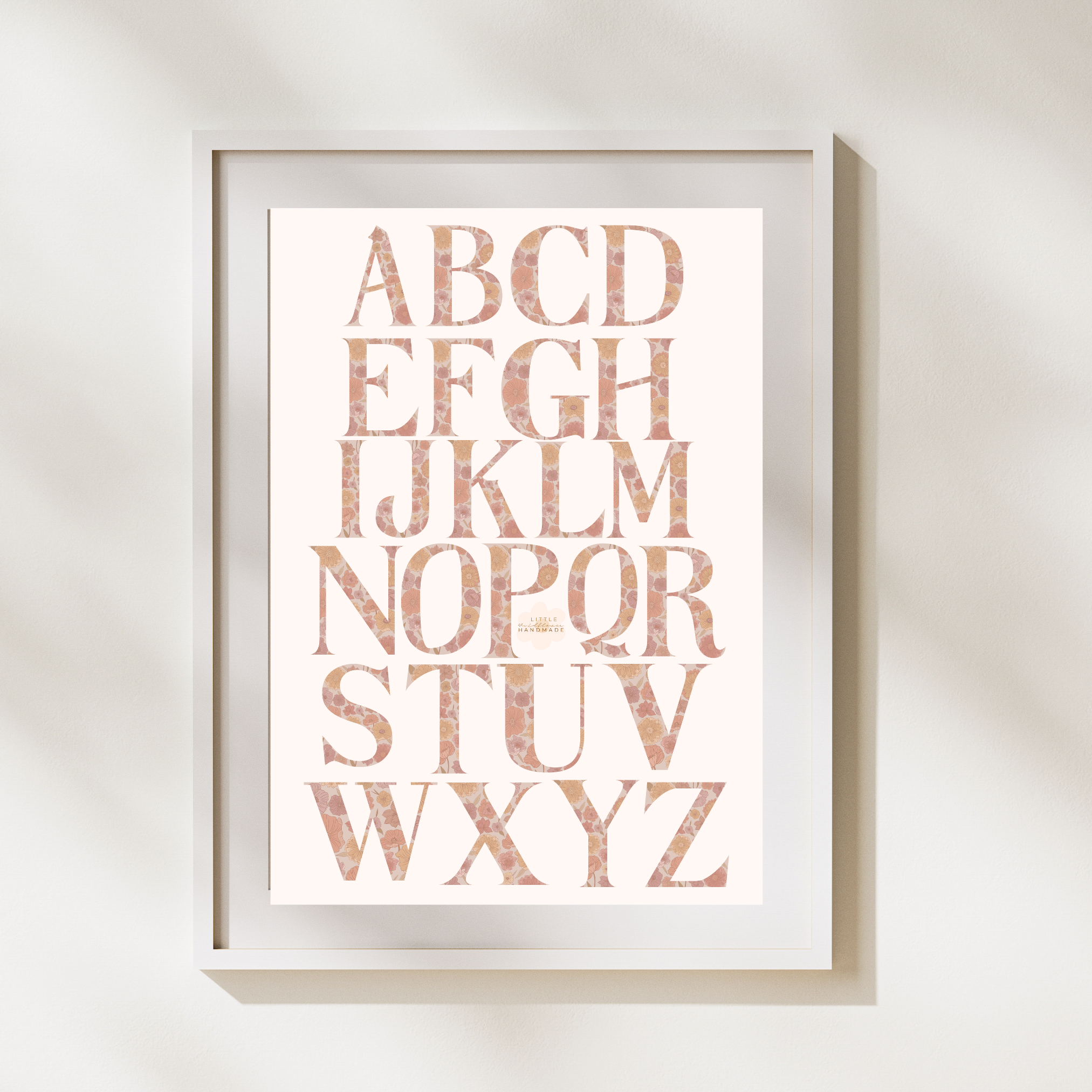 Boho Floral ABC Alphabet Poster-Design 2