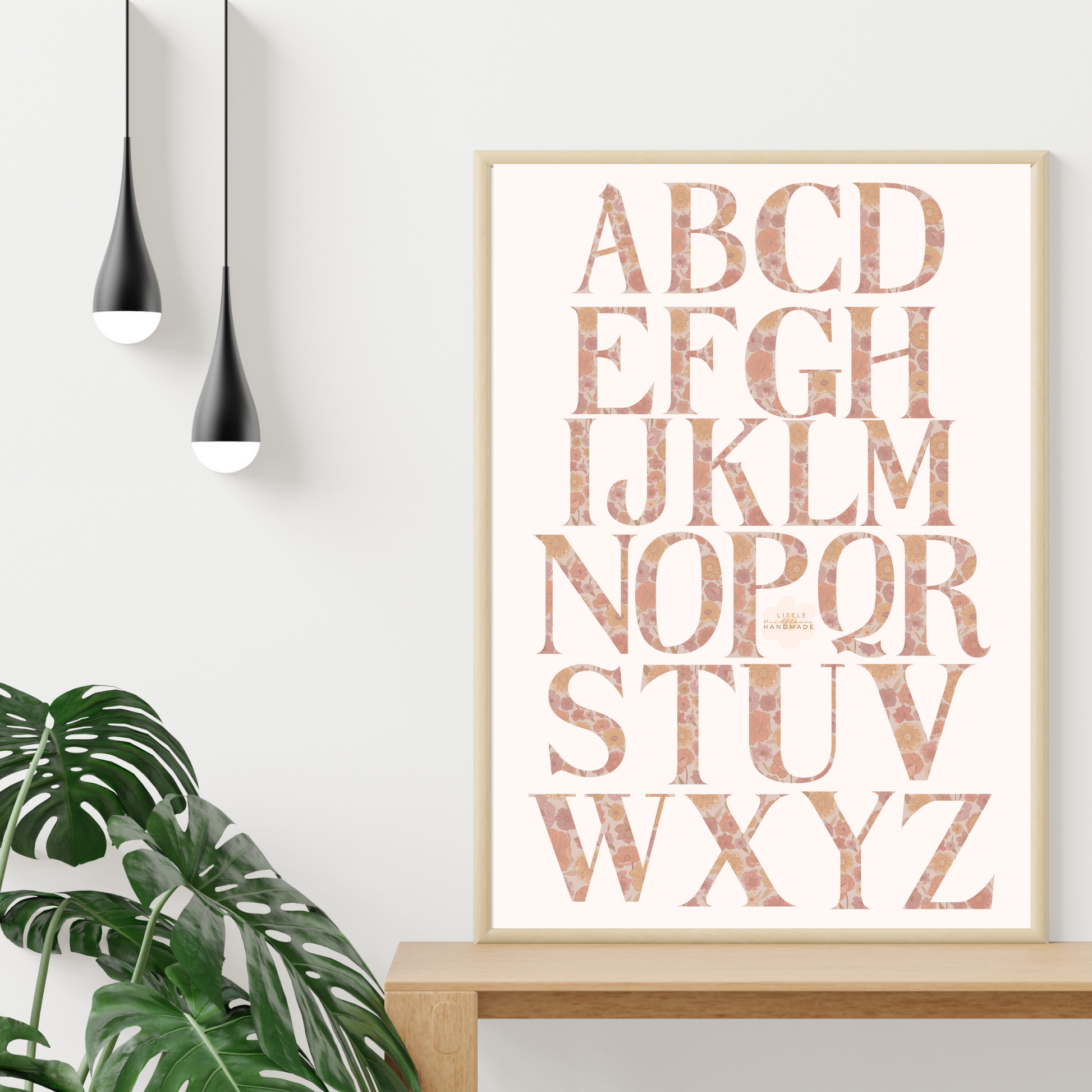 Boho Floral ABC Alphabet Poster-Design 2