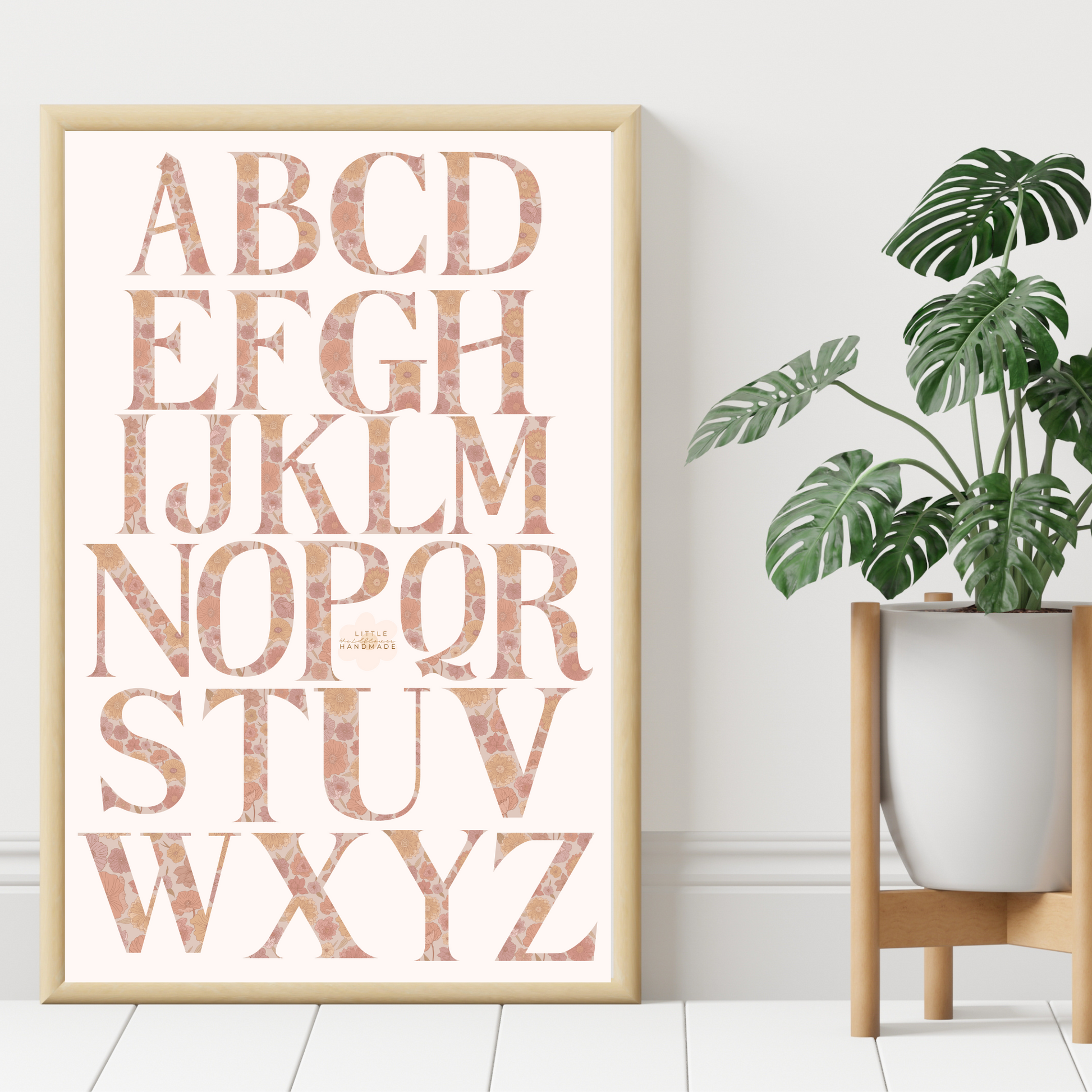Boho Floral ABC Alphabet Poster-Design 2