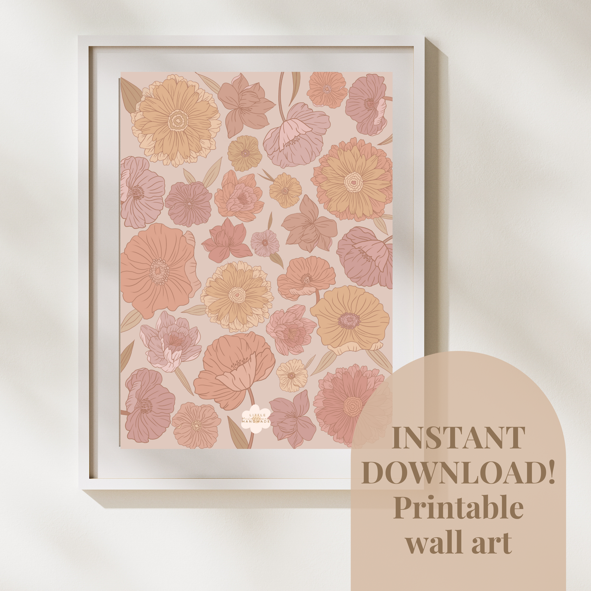 Floral Boho Printable Nursery Wall Art