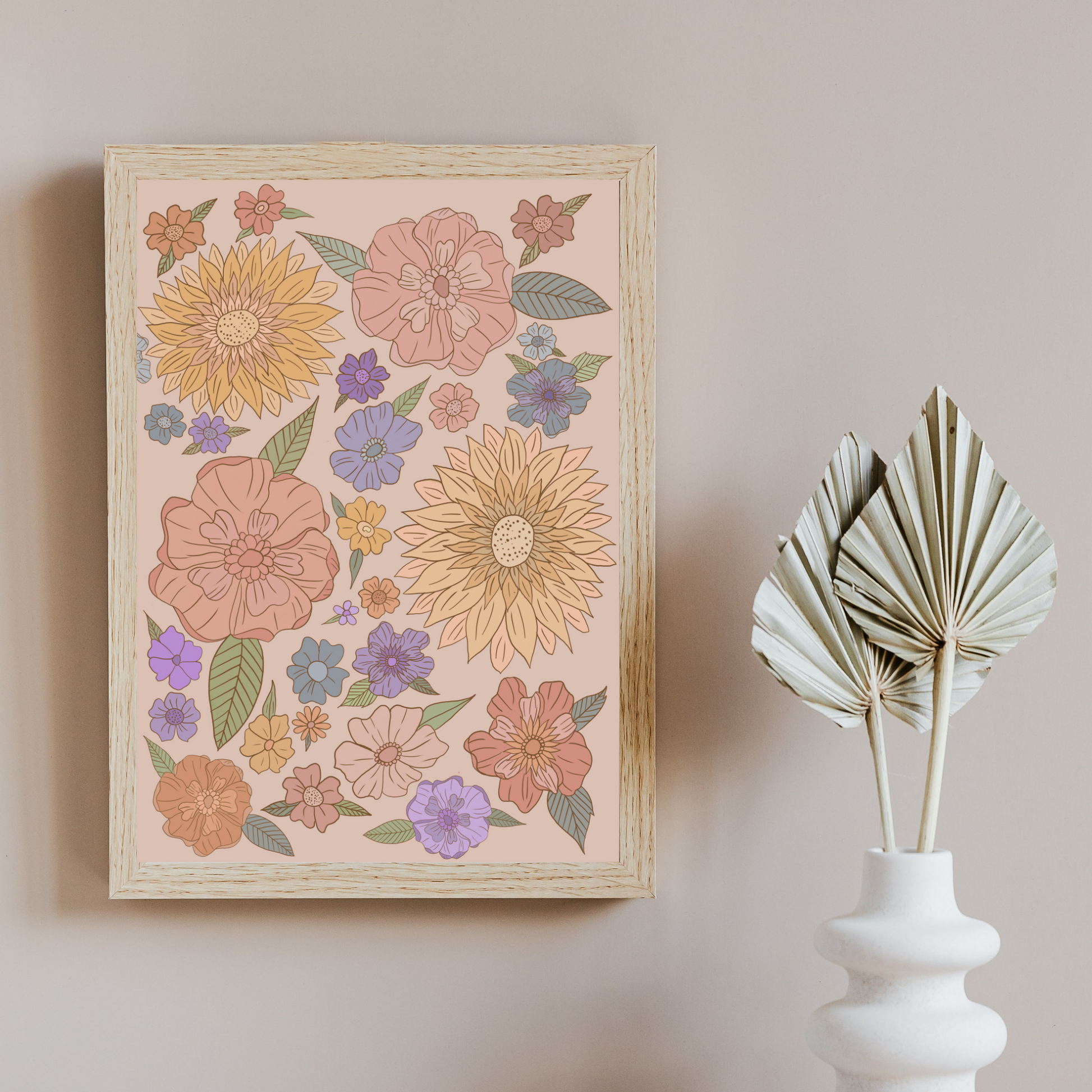 Floral Boho Printable Nursery Wall Art
