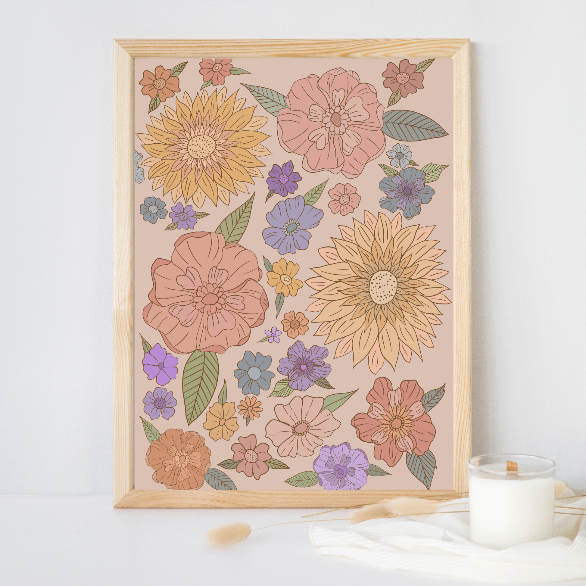 Floral Boho Printable Nursery Wall Art