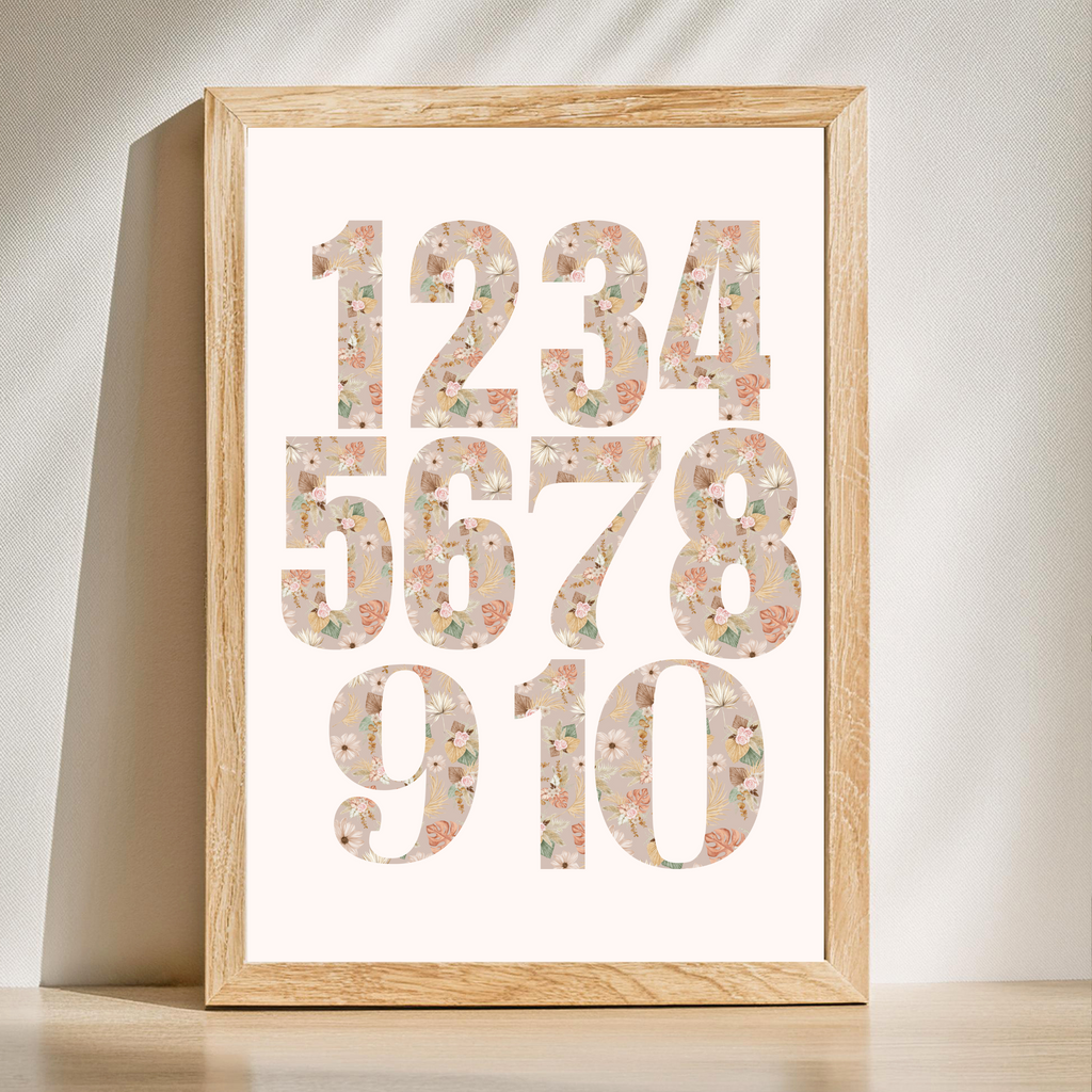 Floral Boho Printable Nursery Wall Art ABC Alphabet