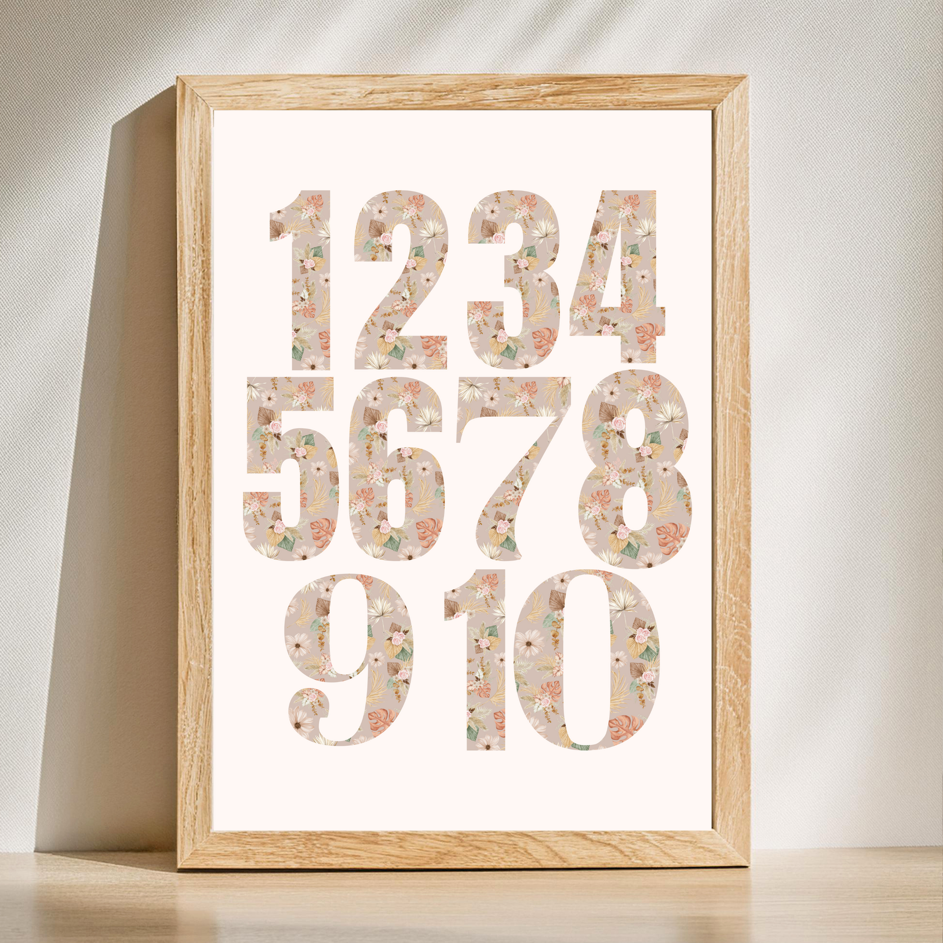 Floral Boho Printable Nursery Wall Art ABC Alphabet