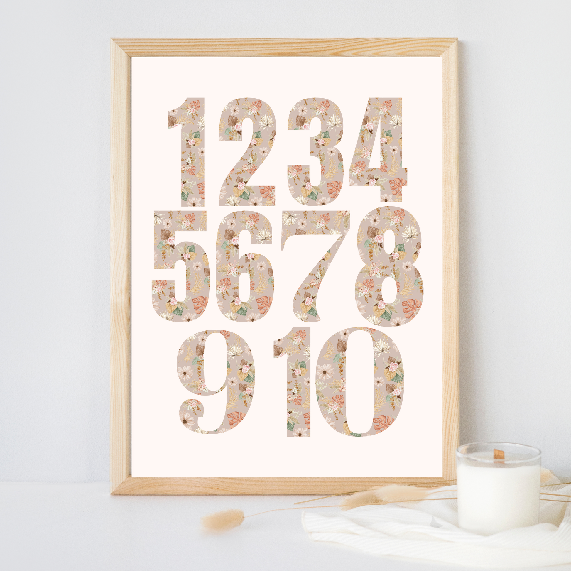 Floral Boho Printable Nursery Wall Art ABC Alphabet