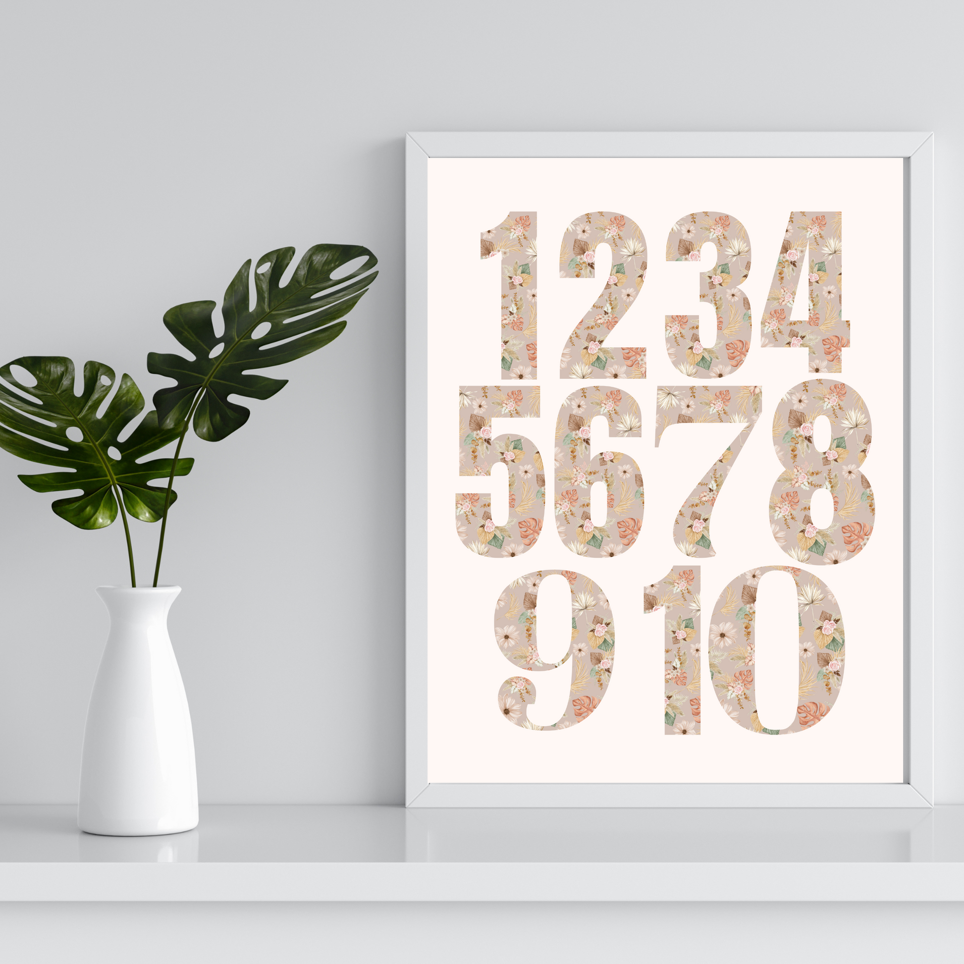 Floral Boho Printable Nursery Wall Art ABC Alphabet