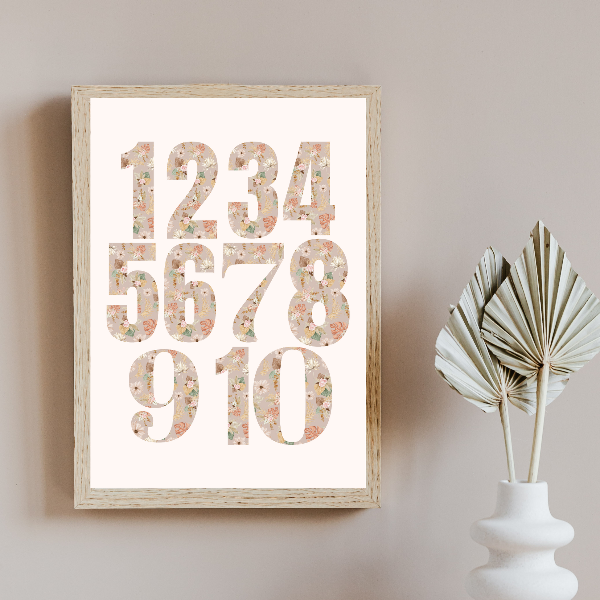 Floral Boho Printable Nursery Wall Art ABC Alphabet