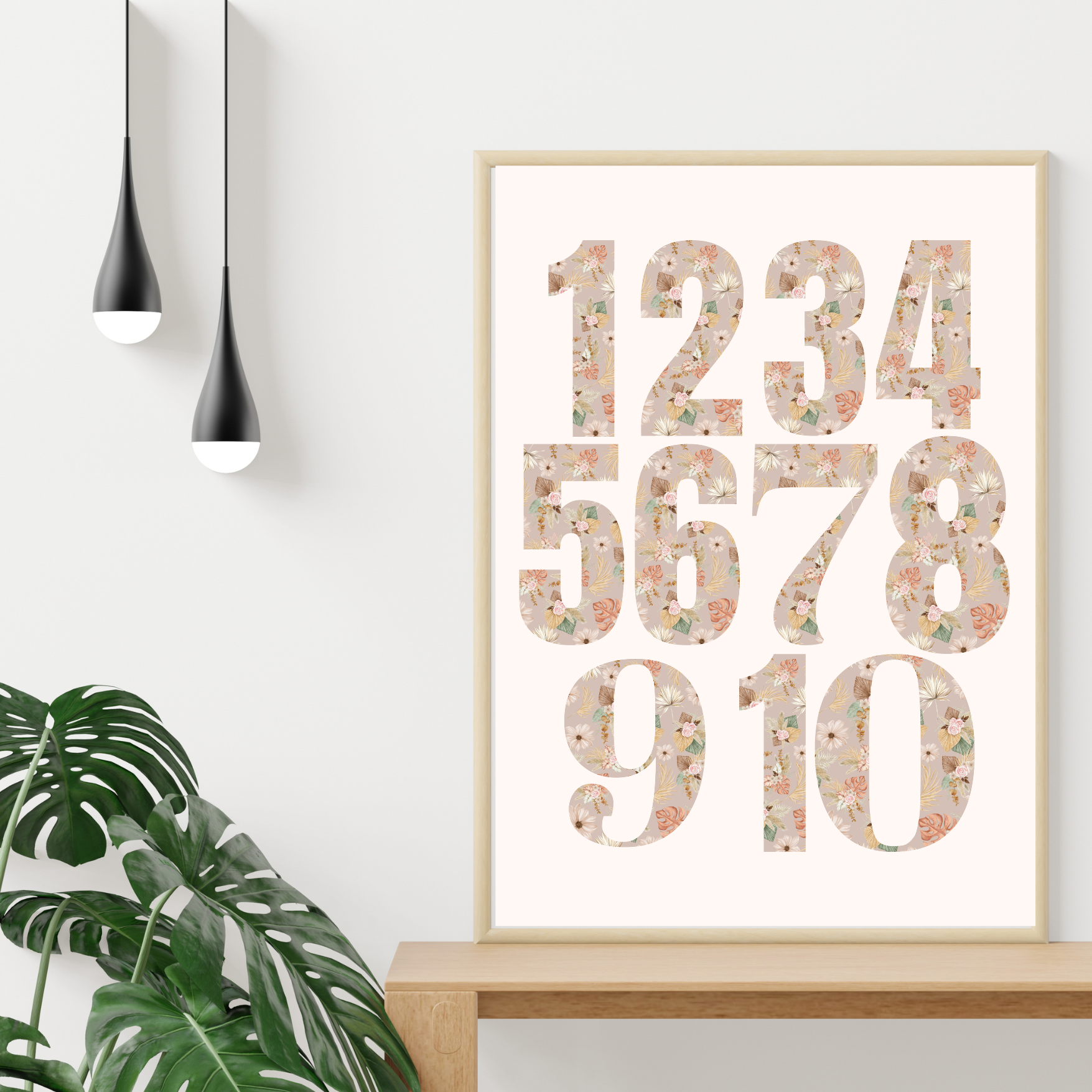 Floral Boho Printable Nursery Wall Art ABC Alphabet