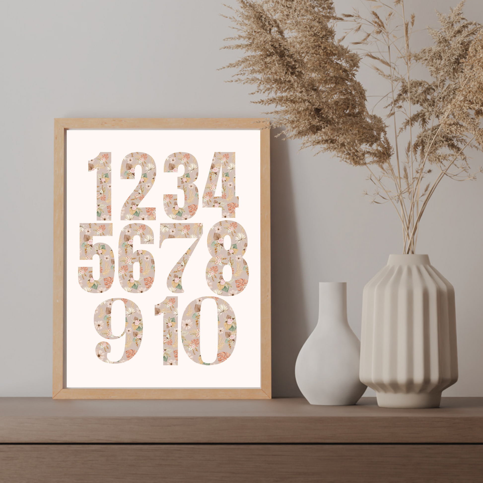Floral Boho Printable Nursery Wall Art ABC Alphabet