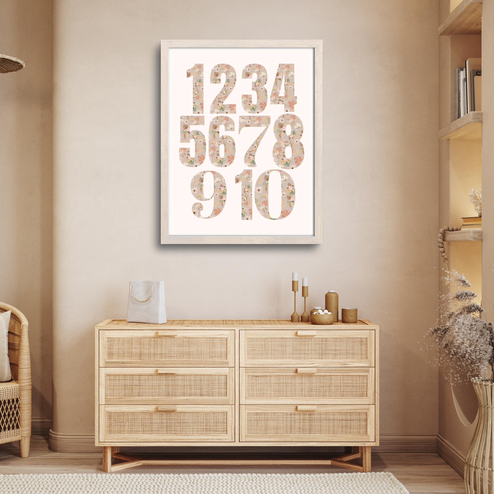 Floral Boho Printable Nursery Wall Art ABC Alphabet