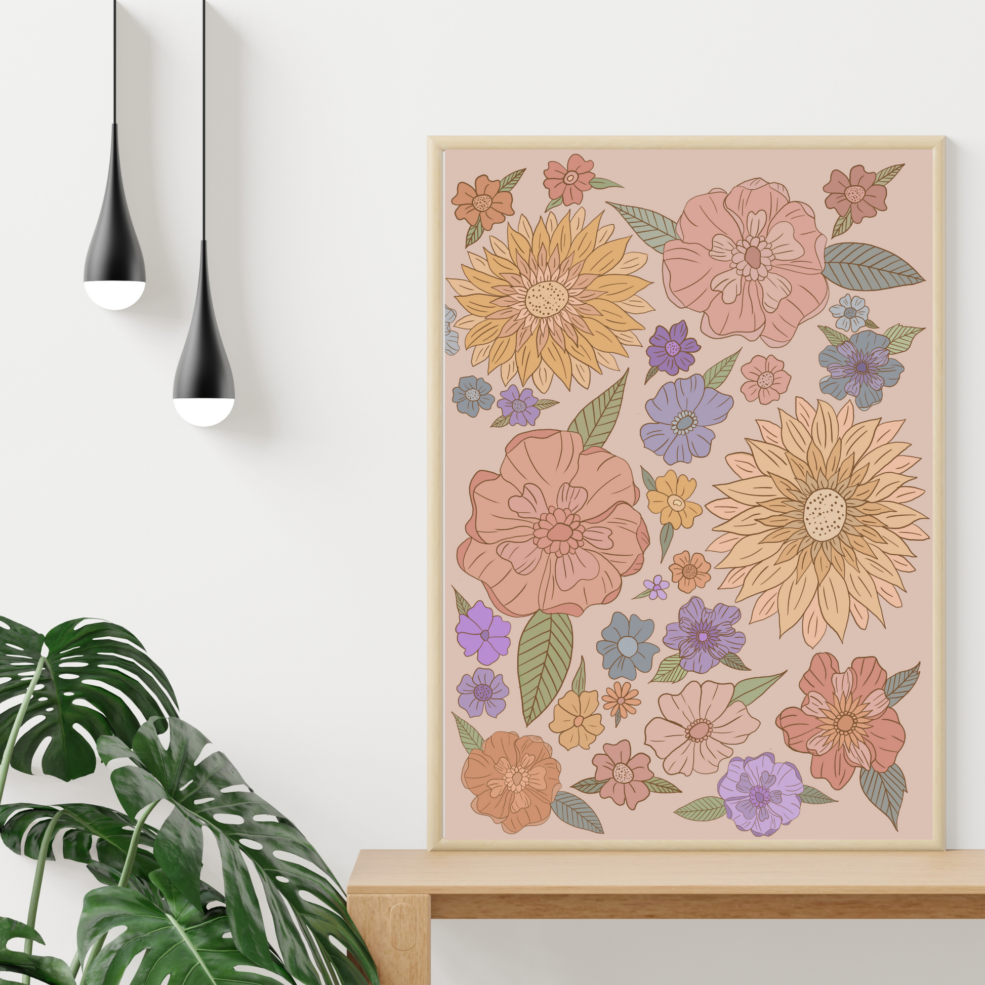 Floral Boho Printable Nursery Wall Art
